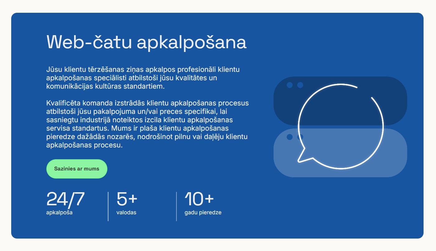 Web-čatu apkalpošana